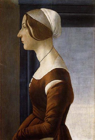 BOTTICELLI, Sandro Portrait of a Young Woman Germany oil painting art